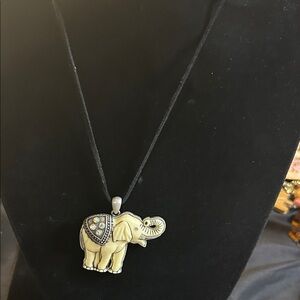 Elephant Pendant Necklace - Gold and Silver